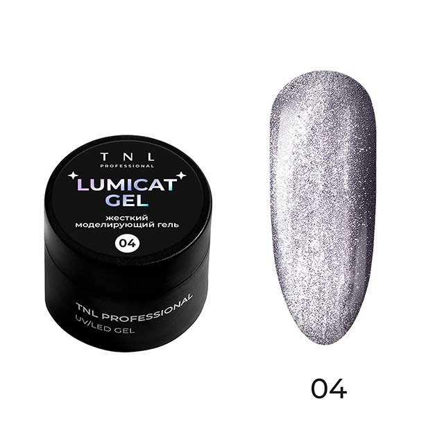 Гель для наращивания Lumicat gel, жесткий, №4 - ночная саванна, кошачий глаз, TNL Professional, 15 мл