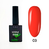 База для гель-лака Stone Base, жесткая, цветная №3 - алый, TNL Professional, 10 мл