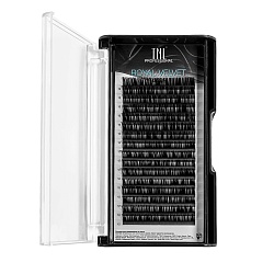 Матовые ресницы на ленте TNL Royal Velvet 0.10, изгиб C, 12 мм, 16 линий