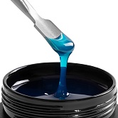 Гель для наращивания Glassy Gel витражный цветной №7 - бирюзовый, TNL Professional, 15 мл