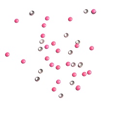 Стразы металлические кружки фуксия №2,0 (50 шт.)