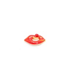Металлическая фурнитура TNL - Поцелуй с красным камнем (4 шт/уп)