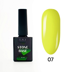 База для гель-лака Stone Base, жесткая, цветная №7 - лимонный, TNL Professional, 10 мл