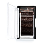 Ресницы на ленте TNL Brown Chinchilla 0.07, изгиб D, MIX (7-15 мм), 20 линий