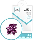 Стразы металлические кружки сиреневый №3,0 (50 шт.)