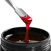 Гель для наращивания Glassy Gel витражный цветной №4 - клубничный, TNL Professional, 15 мл