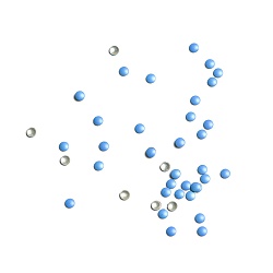 Стразы металлические кружки синие №2,0 (50 шт.)