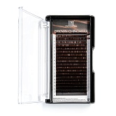 Ресницы на ленте TNL Brown Chinchilla 0.07, изгиб C+, MIX (7-15 мм), 20 линий