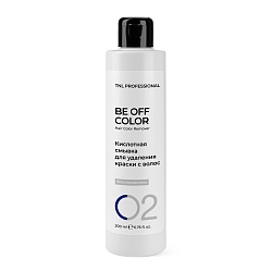 Кислотная смывка для удаления краски с волос Be Off Color, TNL Professional, восстановитель, 200 мл