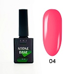 База для гель-лака Stone Base, жесткая, цветная №4 - розовый, TNL Professional, 10 мл