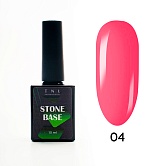База для гель-лака Stone Base, жесткая, цветная №4 - розовый, TNL Professional, 10 мл